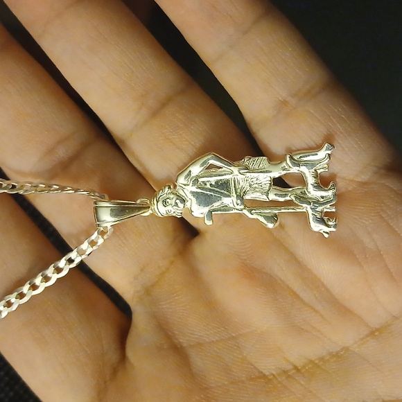 925 Saint Lazarus Necklace - Picture 4 of 9